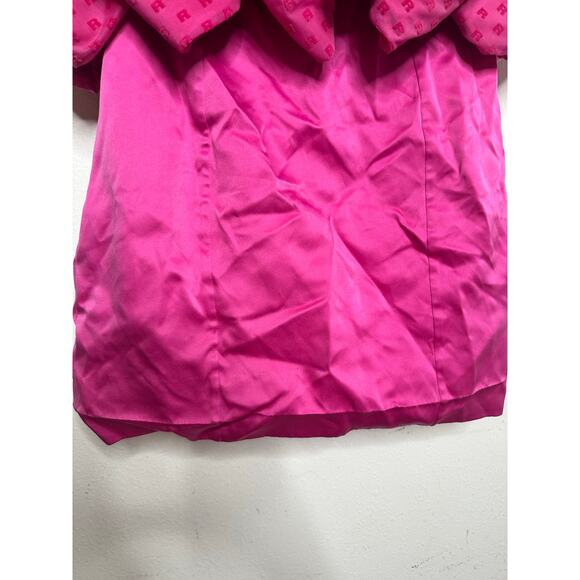 ROTATE Birger Christensen Pink Satin Strapless Side Zipper Mini Dress size US 4 - Picture 12 of 16